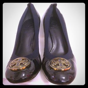 Tory Burch Navy Heels -Sz 9